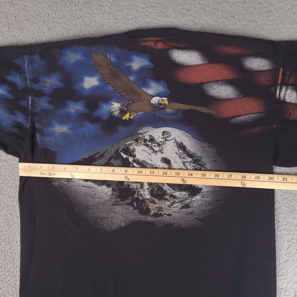Liquid Blue American Bald Eagle USA T-Shirt Large 2006 Double Sided Patriotic - Picture 7 of 10